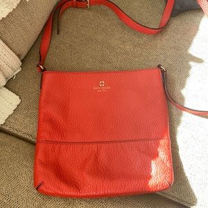 Beautiful red/orange Kate Spade purse! Perfect for fall- excellent condition!!